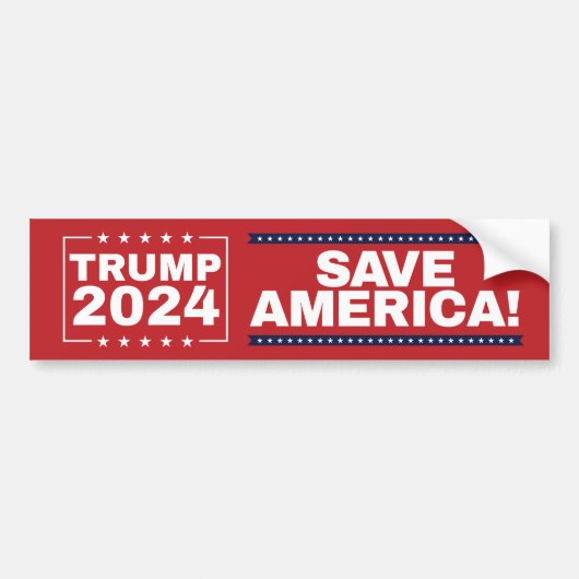 Save America ! Trump 2024 Bumper Sticker (Devant)