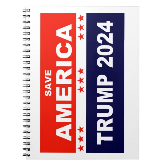 Save America Trump 2024 Notitieboek (Voorkant)