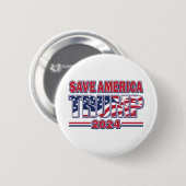 Save America Trump 2024 Ronde Button 5,7 Cm (Voorkant /achterkant)