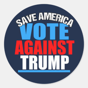 Save America Vote Against Trump Ronde Sticker