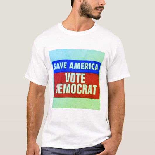 Save America Vote Democraat T-shirt (Voorkant)