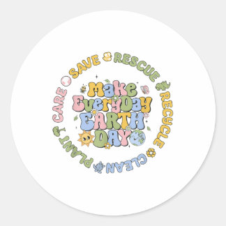 Save Bijen Reddingsdieren Recyclen Zorg Elke Dag E Ronde Sticker