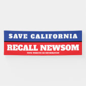 Save California Recall Governor Newsom Spandoek (Horizontaal)
