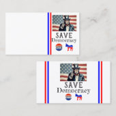 Save Democracy Carte de visite (Devant / Derrière)