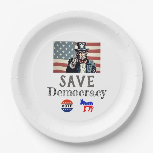 Save Democracy Paper Bord (Voorkant)