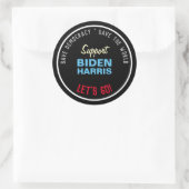 Save Democracy Support BIDEN HARRIS Ronde Sticker (Tas)