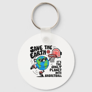 Save Earth Conservation Sketel Speler Earth Day Ki Sleutelhanger
