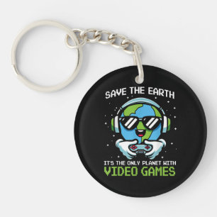 Save Earth Gamer Design - Grappige Earth Day Video Sleutelhanger