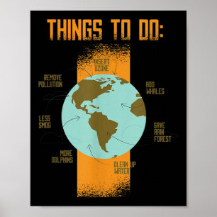 Save Earth Milieu Planeet Bescherming Klimaat Poster
