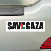 SAVE GAZA bumper Sticker (Op auto)