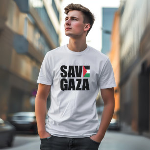 SAVE GAZA t-shirt blanc pour homme