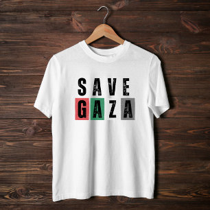 SAVE GAZA t-shirt blanc pour homme
