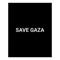 Save Gaza zwart wit en aangepaste tekst minimalist