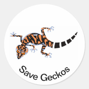 Save GECKOS - Natuur - Wildlife - Hagedis Ronde Sticker