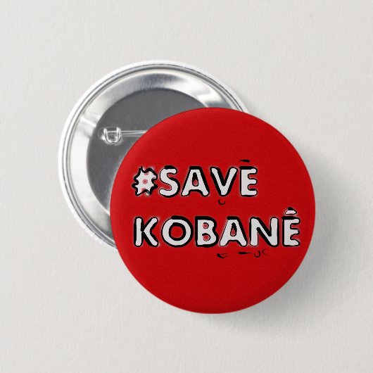 Save Kobani Ronde Button 5,7 Cm (Voorkant /achterkant)