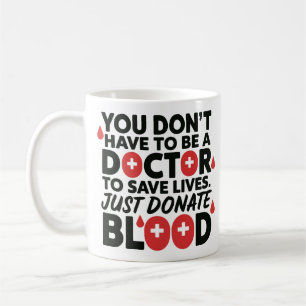 Save Lives Design – Bewustzijn bloeddonatie Koffiemok