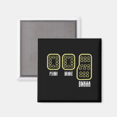 Save Manual Pedal Shift Diagram Car Racing Funny Q Magneet (Voorkant / Achterkant)