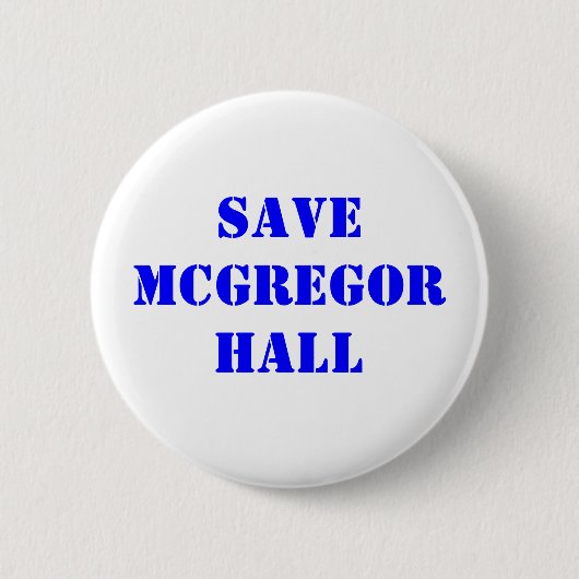 Save McGregor Hall Ronde Button 5,7 Cm (Voorkant)