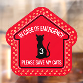 Save My Cats Safety Alert Custom First Responder Raamsticker (Vel 2)