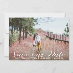 SAVE OUR DATE Wedding 4 FOTO'S Collage Zwart Save The Date