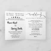 Save our day announcement folded invitation card (Intérieur)