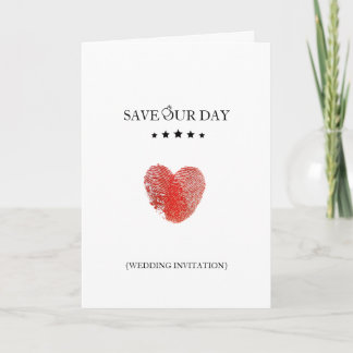 Save our day announcement folded invitation card kaart