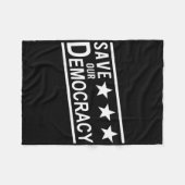 Save Our Democracy Anti-Trump Protest Fleece Deken (Voorkant (Horizontaal))