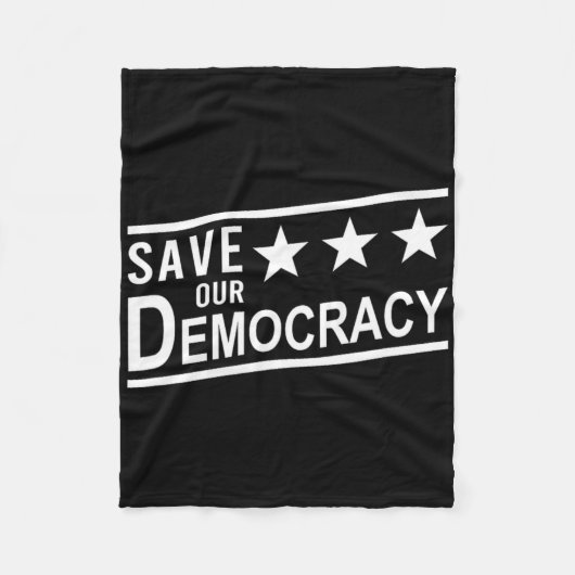 Save Our Democracy Anti-Trump Protest Fleece Deken (Voorkant)