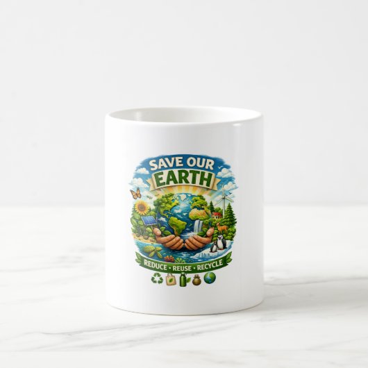 Save Our Earth Eco Friendly Design mug (Centre)