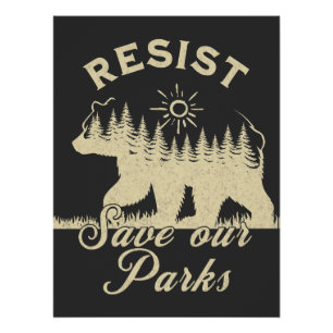 Save Our Parks, Defund DOGE Parks Not Profi Perfect Poster