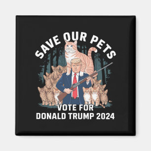 Save Our Pets 2024 President Trump Politiek Magneet