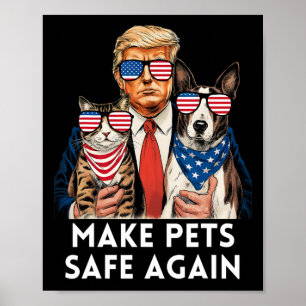 Save Our Pets Stem op Trump Trump Vance Verkiezing Poster