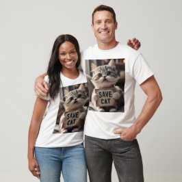 Save Our Schattige Cats: een grafisch design T-shi T-shirt
