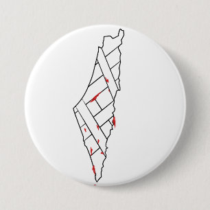 Save Palestine bleeding map - Vrijheid voor Palest Ronde Button 7,6 Cm