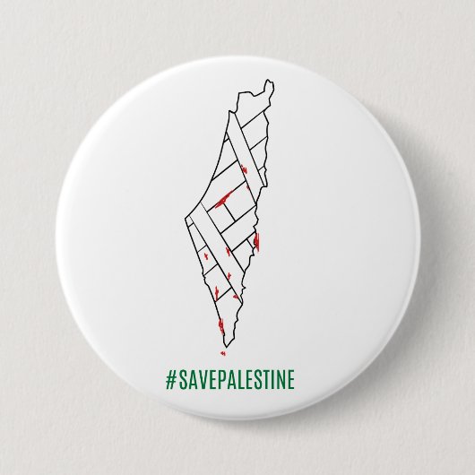 Save Palestine bleeding map - Vrijheid voor Palest Ronde Button 7,6 Cm (Voorkant)
