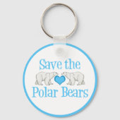 Save Polar Beren Leuke Dierenactivist Sleutelhanger (Achterkant)