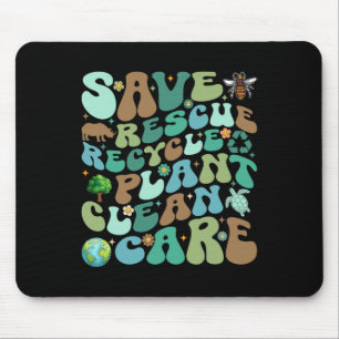 Save Rescue Recyclen Plant Clean Care Funny Earth Muismat