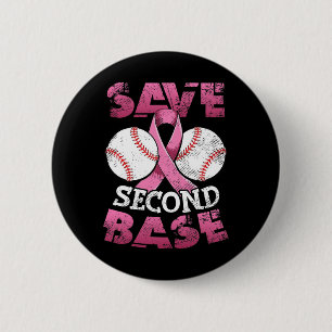 Save Second 2nd Byse Fun Bysebyll Borstkanker AW Ronde Button 5,7 Cm