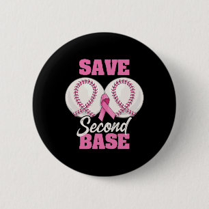 Save Second 2nd Byse Fun Bysebyll Borstkanker AW Ronde Button 5,7 Cm