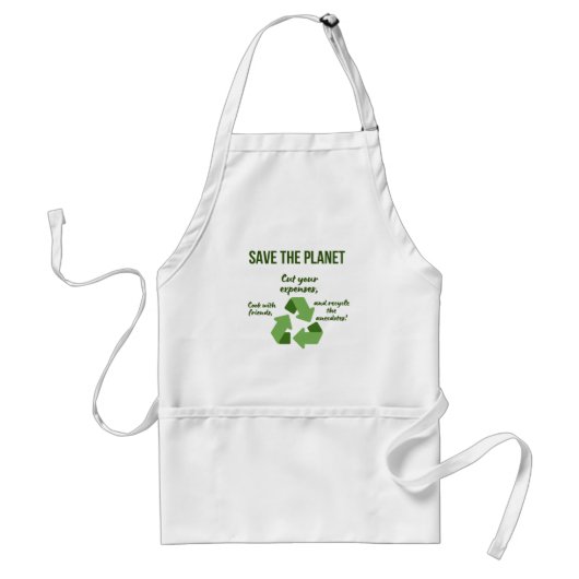 Save, Share, and Recycle Standaard Schort (Voorkant)