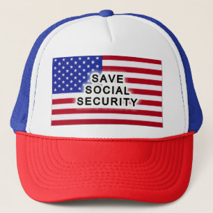 Save Social Security - Amerikaanse vlag Trucker Pet