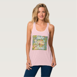 Save Terrell School Kunstzinnig ontwerp Tanktop