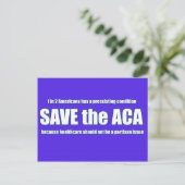 Save the ACA Postcard Briefkaart (Staand voorkant)