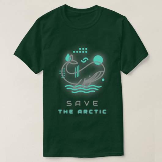 Save The Arctic Whale T-shirt (Design voorkant)