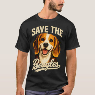 Save The Beagles Schattige Hond Liefhebber Redding T-shirt