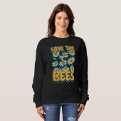 Save the bees Beekeeper cute honey bee costume 8 Trui (Voorkant volledig)