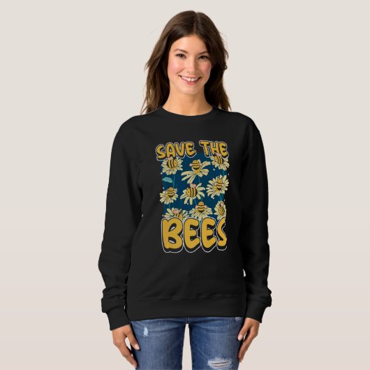 Save the bees Beekeeper cute honey bee costume 8 Trui (Voorkant volledig)