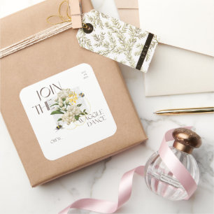 Save the Bees Crew Botanisch voor mindfulness lief Vierkante Sticker