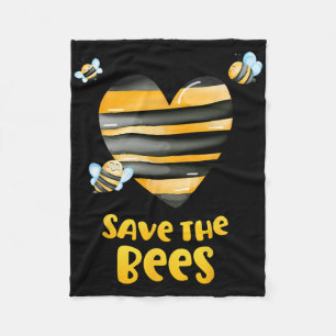 Save the Bees Heart Apiary Shirt Bijenhoeder Oor Fleece Deken