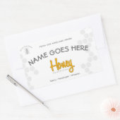 'Save The Bees' Honey Jar Custom Label (Envelop)